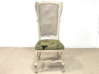 Hand Painted Cane Wingback Chair