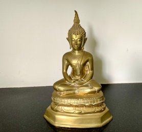 Vintage Brass Seated Buddha