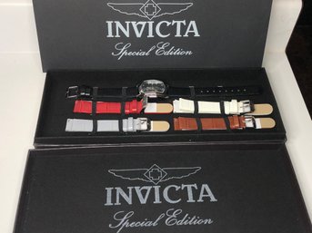 Beautiful Ladies INVICTA $395 LUPAH Watch - With Interchangeable Leather Straps - Great Gift Idea - BRAND NEW