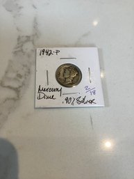 1942 P Mercury Dime 90 Silver 110