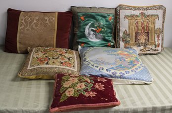 Six Vintage Pillows