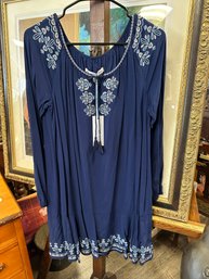 Unworn With Tag - Extraordinary Southern Tide Women's Blue Night Color Dress Size S.