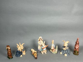 Vintage Beatrice Potter Bunny Figurines & More