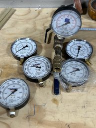 Group Of Water Pressure Guages