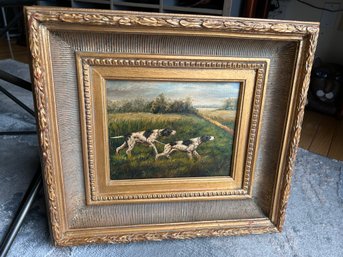 Oil Painting Of POINTERS In Grassy Field- NO SHIPPING