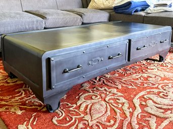 A Modern Iron Coffee Table By Restoration Hardware - Fab Industrial Chic Look