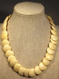 1980s 'disc' Formed Shaped Beaded Necklace Les Bernard, Inc.