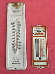 Pair Of Vintage Wall Thermometers
