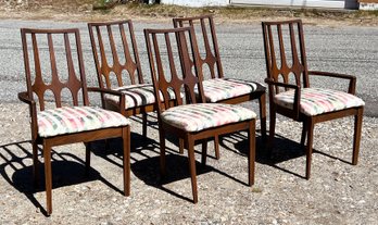 Set Of 5 Broyhill Brasilia Dining Chairs Mid Century Modern - As-Found