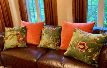 Set Of 5 Goose Down Filled Accent Pillows