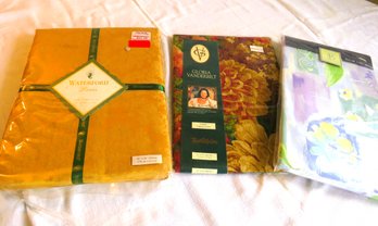 Trio Of New In Package Tablecloths  Waterford Vanderbilt