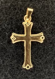 Vintage 14K Gold Cross Pendant - 1 X 5/8 Inch -