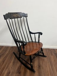 Beautiful Solid Maple Hitchcock Rocking Chair