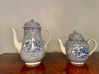 Vintage Adams China Chinese Bird Coffee & Tea Servers, Made In England