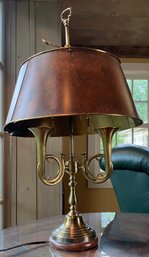 Vintage Wildwood French Horn Bouillotte Lamp
