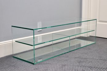 Minimalist 3-Tier Heavy Gauge Glass Console Table