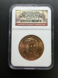 First Spouse Series Martha Washington 2007 Bronze Medal NGC Graded Brilliant Uncirculated
