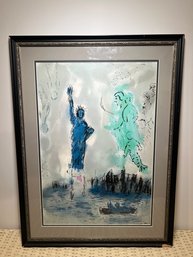 Marc Chagall Statue Of Liberty 1986 Litho Chagall Lithograph Centennial Celebration