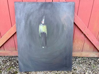 Vanishing Clown Oil On Canvas 32' X 40' By Patti Hirsch