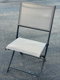Metal & Mesh Folding Chair In Great Condition