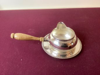 THE SHEFFIELD SILVER GRAVY POURER WITH TRAY