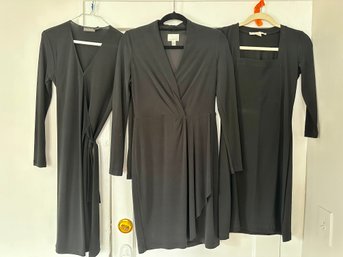 Lot Of Three Black Dresses, Including Donna Morgan, Banana Republic, Sizes XS And 2