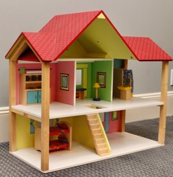 Two-story Doll House With Furniture Pieces