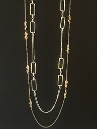 Two Long Stylish Necklaces-One By Alexis Bittar