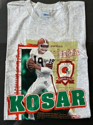 NWOT 1990 Bernie Kosar Cleveland Browns Tee Shirt By Salem Sportswear U.S.A. Size L Never Worn