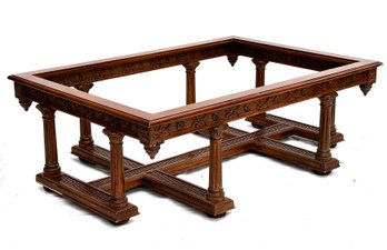 A Vintage Carved Fruit Wood Coffee Table Base