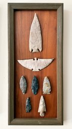 Framed Antique Arrowheads