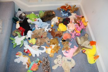 Stuffed Animals! TY Lot 30 To 40 Of Them! Beanie Babies Etc