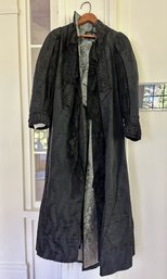 Black Designer Kimono - Lace And Beading