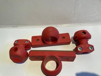 Pipe Clamp Hardware Red Rubber Type Material