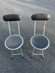 Pair Of Small Folding Chairs - So Useful And Light!