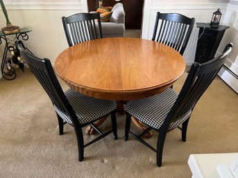 Stunning Claw Foot Kitchen Table And Black Chairs, All Solid Wood