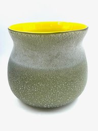 Unique Cased Glass Art Glass Piece- Mustard Glass --------