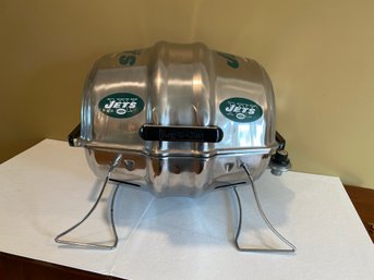A Portable NY JETS KEG-A-CUE Propane Tailgate Grill