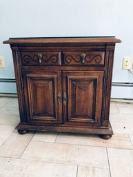 Ethan Allen Nightstand With Drawer And Cabinet