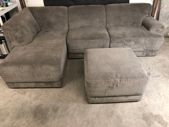 Grey Cloth Sectional