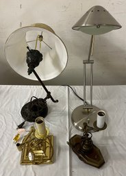 Lot Of Four Contemporary Lamps And Fixtures