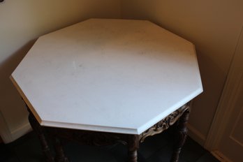 36x36x31 White Marble Top Table