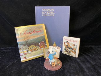 Norman Rockwell Collectible Books And Figurine