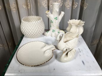 Very Nice Grouping Of Vintage BELLEEK Porcelain & LENOX China - All Pieces In Good Condition - Great Lot !