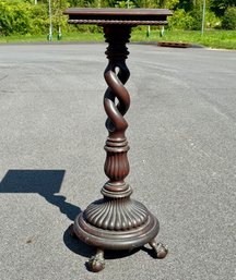 Antique Mahogany Merklen Co. Victorian Pedestal