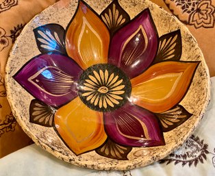 Mexican  Handcrafted Lotus Accent Bowl