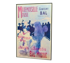 Mademoiselle Mouse Vintage Disney Original Lithograph Poster