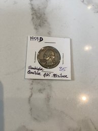 1959 D Washington Quarter .90 Silver 116