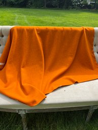 A Wool Felt Remnant In Fabulous Orange