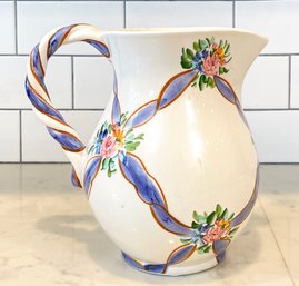 A Hand Painted Italian Ceramic Pitcher